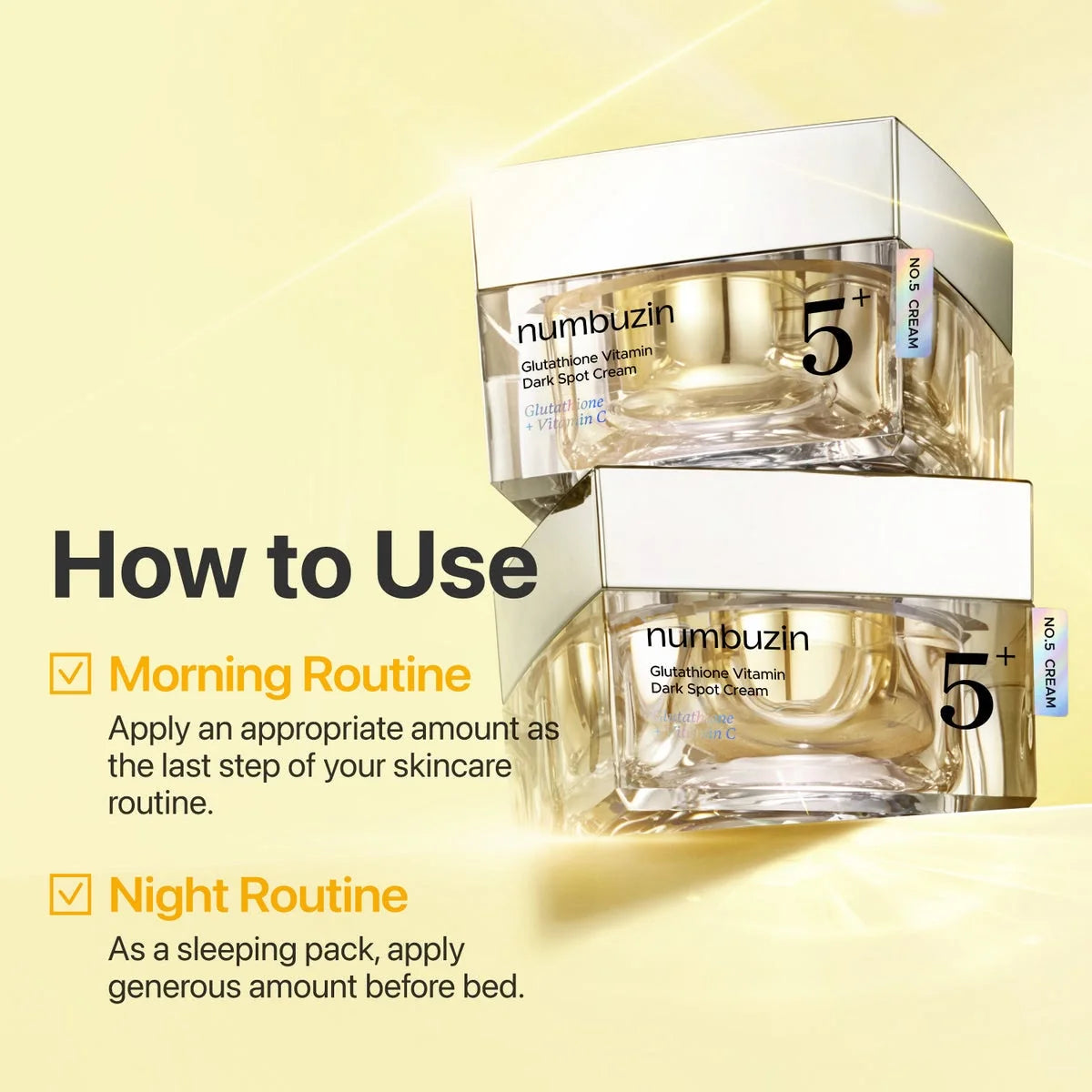 Numbuzin No.5 Glutathione Vitamin Dark Spot Cream